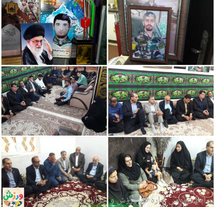 دیدار مدیرکل و معاونین اداره ورزش و جوانان خوزستان با خانواده شهدای مدافع حرم