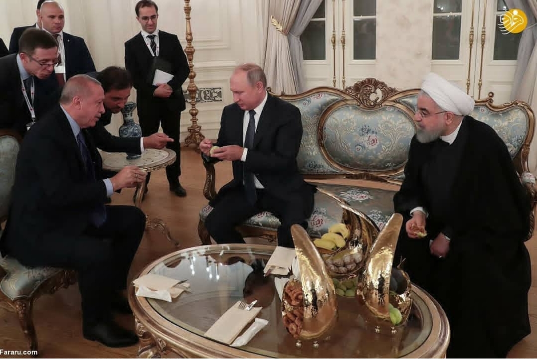 پذیرایی اردوغان با انجیر از روحانی و پوتین !